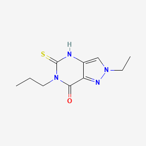 molecular formula C10H14N4OS B2998665 2-Ethyl-5-mercapto-6-propyl-2H-pyrazolo[4,3-d]pyrimidin-7(6H)-one CAS No. 832740-57-5