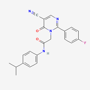 2-(5-cyano-2-(4-fluorophenyl)-6-oxopyrimidin-1(6H)-yl)-N-(4-isopropylphenyl)acetamide