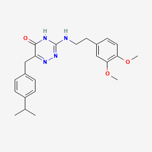 3-((3,4-dimethoxyphenethyl)amino)-6-(4-isopropylbenzyl)-1,2,4-triazin-5(4H)-one