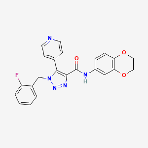 N-(2,3-dihydrobenzo[b][1,4]dioxin-6-yl)-1-(2-fluorobenzyl)-5-(pyridin-4-yl)-1H-1,2,3-triazole-4-carboxamide