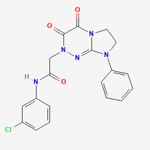 molecular formula C19H16ClN5O3 B2998694 N-(3-chlorophenyl)-2-(3,4-dioxo-8-phenyl-3,4,7,8-tetrahydroimidazo[2,1-c][1,2,4]triazin-2(6H)-yl)acetamide CAS No. 941917-30-2