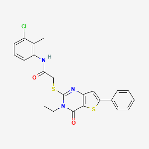 molecular formula C23H20ClN3O2S2 B2998699 4-(benzylamino)-N-(3-ethoxypropyl)-1,3-dimethyl-1H-pyrazolo[3,4-b]pyridine-5-carboxamide CAS No. 1207013-89-5
