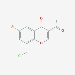 6-bromo-8-(chloromethyl)-4-oxo-4H-chromene-3-carbaldehyde