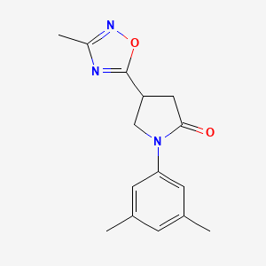 molecular formula C15H17N3O2 B2998714 1-(3,5-Dimethylphenyl)-4-(3-methyl-1,2,4-oxadiazol-5-yl)pyrrolidin-2-one CAS No. 1171554-68-9