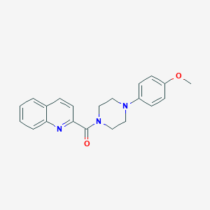molecular formula C21H21N3O2 B299872 methyl 4-[4-(2-quinolinylcarbonyl)-1-piperazinyl]phenyl ether 