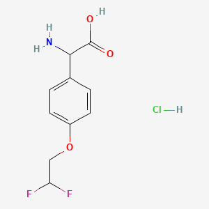 molecular formula C10H12ClF2NO3 B2998721 2-Amino-2-(4-(2,2-difluoroethoxy)phenyl)acetic acid hydrochloride CAS No. 2241138-24-7