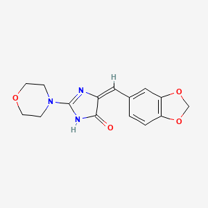 5-[(E)-1,3-benzodioxol-5-ylmethylidene]-2-morpholino-3,5-dihydro-4H-imidazol-4-one