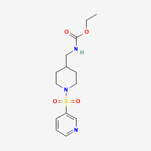 molecular formula C14H21N3O4S B2998746 Ethyl ((1-(pyridin-3-ylsulfonyl)piperidin-4-yl)methyl)carbamate CAS No. 1428352-23-1