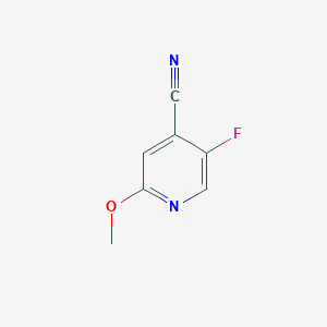 molecular formula C7H5FN2O B2998767 5-Fluoro-2-methoxypyridine-4-carbonitrile CAS No. 1256804-96-2