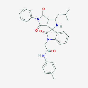 molecular formula C32H32N4O4 B299877 N-(4-methylphenyl)-2-(4'-isobutyl-2'-phenyl-1',3'{2'H,3'aH}-trioxo-2,3,3'a,4',6',6'a-hexahydrospiro{1H-indole-3,6'-pyrrolo[3,4-c]pyrrole}-1-yl)acetamide 