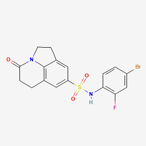 B2998774 N-(4-bromo-2-fluorophenyl)-4-oxo-2,4,5,6-tetrahydro-1H-pyrrolo[3,2,1-ij]quinoline-8-sulfonamide CAS No. 898436-15-2