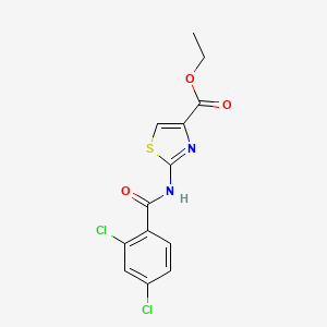 molecular formula C13H10Cl2N2O3S B2998779 Ethyl 2-(2,4-dichlorobenzamido)thiazole-4-carboxylate CAS No. 324538-37-6