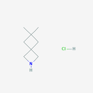 molecular formula C8H16ClN B2998786 6,6-Dimethyl-2-azaspiro[3.3]heptane hydrochloride CAS No. 2230802-69-2