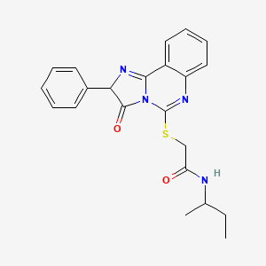B2998787 N-(sec-butyl)-2-[(3-oxo-2-phenyl-2,3-dihydroimidazo[1,2-c]quinazolin-5-yl)thio]acetamide CAS No. 958697-27-3