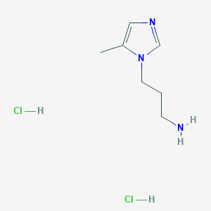 molecular formula C7H15Cl2N3 B2998790 3-(5-methyl-1H-imidazol-1-yl)propan-1-amine dihydrochloride CAS No. 1423034-32-5