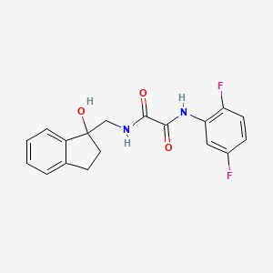 molecular formula C18H16F2N2O3 B2998792 N1-(2,5-difluorophenyl)-N2-((1-hydroxy-2,3-dihydro-1H-inden-1-yl)methyl)oxalamide CAS No. 1396848-40-0