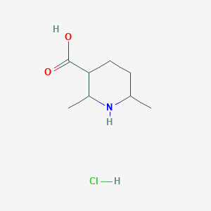 molecular formula C8H16ClNO2 B2998795 2,6-Dimethylpiperidine-3-carboxylic acid hydrochloride CAS No. 879661-41-3