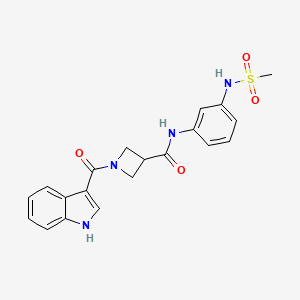 1-(1H-indole-3-carbonyl)-N-(3-(methylsulfonamido)phenyl)azetidine-3-carboxamide