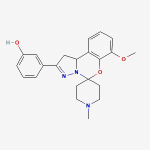 3-(7-Methoxy-1'-methyl-1,10b-dihydrospiro[benzo[e]pyrazolo[1,5-c][1,3]oxazine-5,4'-piperidin]-2-yl)phenol