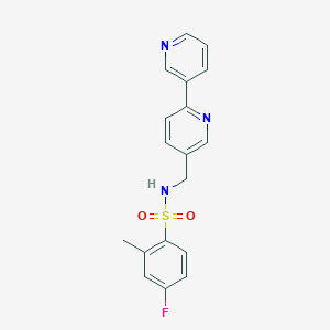 N-([2,3'-bipyridin]-5-ylmethyl)-4-fluoro-2-methylbenzenesulfonamide