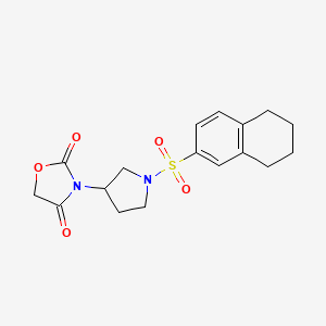 3-(1-((5,6,7,8-Tetrahydronaphthalen-2-yl)sulfonyl)pyrrolidin-3-yl)oxazolidine-2,4-dione