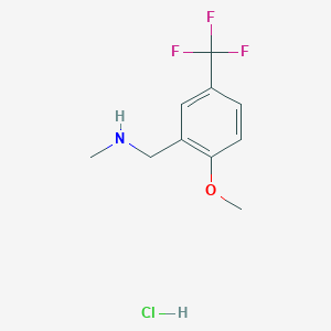 1-[2-Methoxy-5-(trifluoromethyl)phenyl]-N-methylmethanamine;hydrochloride