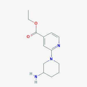molecular formula C13H19N3O2 B2998877 Ethyl 2-(3-aminopiperidin-1-yl)pyridine-4-carboxylate CAS No. 2248367-23-7