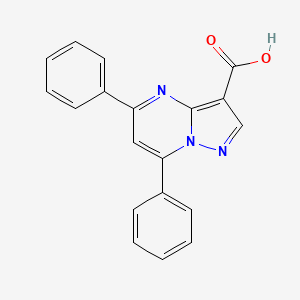 molecular formula C19H13N3O2 B2998980 5,7-Diphenylpyrazolo[1,5-a]pyrimidine-3-carboxylic acid CAS No. 352208-55-0
