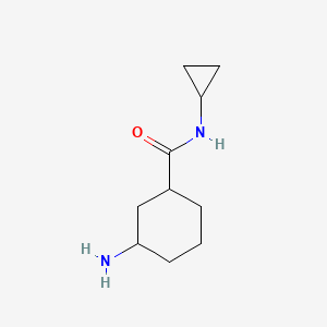 molecular formula C10H18N2O B2998998 3-amino-N-cyclopropylcyclohexane-1-carboxamide CAS No. 1016703-89-1