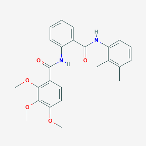 molecular formula C25H26N2O5 B299900 N-[2-[(2,3-dimethylphenyl)carbamoyl]phenyl]-2,3,4-trimethoxybenzamide 