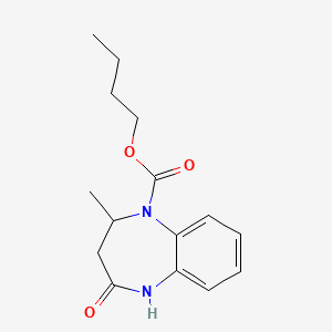 molecular formula C15H20N2O3 B2999057 butyl 2-methyl-4-oxo-2,3,4,5-tetrahydro-1H-1,5-benzodiazepine-1-carboxylate CAS No. 1019132-45-6