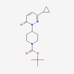 molecular formula C17H25N3O3 B2999082 Tert-butyl 4-(3-cyclopropyl-6-oxopyridazin-1-yl)piperidine-1-carboxylate CAS No. 2380032-49-3