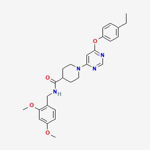 molecular formula C27H32N4O4 B2999147 N-[(2,4-dimethoxyphenyl)methyl]-1-[6-(4-ethylphenoxy)pyrimidin-4-yl]piperidine-4-carboxamide CAS No. 1115923-21-1