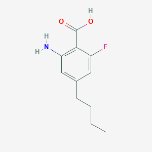 molecular formula C11H14FNO2 B2999389 2-Amino-4-butyl-6-fluorobenzoic acid CAS No. 2138288-76-1