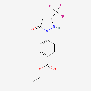 ethyl 4-[5-oxo-3-(trifluoromethyl)-2,5-dihydro-1H-pyrazol-1-yl]benzoate