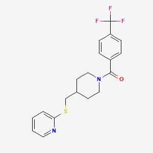 (4-((Pyridin-2-ylthio)methyl)piperidin-1-yl)(4-(trifluoromethyl)phenyl)methanone