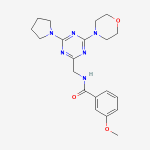 3-methoxy-N-((4-morpholino-6-(pyrrolidin-1-yl)-1,3,5-triazin-2-yl)methyl)benzamide