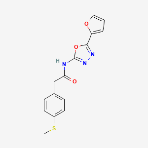 N-(5-(furan-2-yl)-1,3,4-oxadiazol-2-yl)-2-(4-(methylthio)phenyl)acetamide