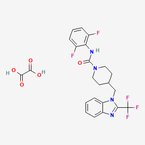 N-(2,6-difluorophenyl)-4-((2-(trifluoromethyl)-1H-benzo[d]imidazol-1-yl)methyl)piperidine-1-carboxamide oxalate