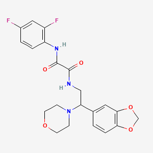 N1-(2-(benzo[d][1,3]dioxol-5-yl)-2-morpholinoethyl)-N2-(2,4-difluorophenyl)oxalamide