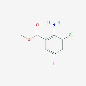 molecular formula C8H7ClINO2 B2999534 Methyl 2-amino-3-chloro-5-iodobenzoate CAS No. 1070977-94-4