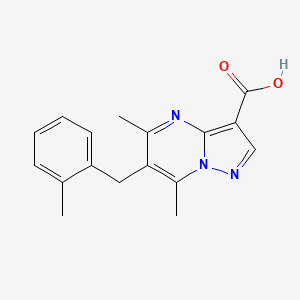5,7-Dimethyl-6-(2-methylbenzyl)pyrazolo[1,5-a]pyrimidine-3-carboxylic acid