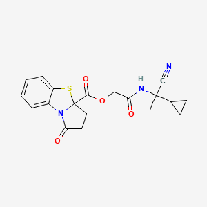 [(1-Cyano-1-cyclopropylethyl)carbamoyl]methyl 3-oxo-7-thia-2-azatricyclo[6.4.0.0^{2,6}]dodeca-1(8),9,11-triene-6-carboxylate