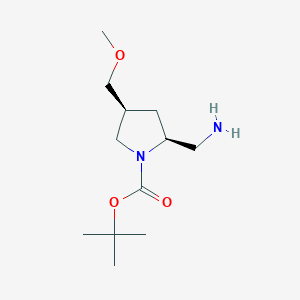 Tert-butyl (2S,4S)-2-(aminomethyl)-4-(methoxymethyl)pyrrolidine-1-carboxylate