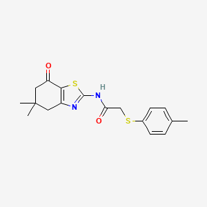 N-(5,5-dimethyl-7-oxo-4,5,6,7-tetrahydrobenzo[d]thiazol-2-yl)-2-(p-tolylthio)acetamide