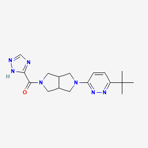 [2-(6-Tert-butylpyridazin-3-yl)-1,3,3a,4,6,6a-hexahydropyrrolo[3,4-c]pyrrol-5-yl]-(1H-1,2,4-triazol-5-yl)methanone