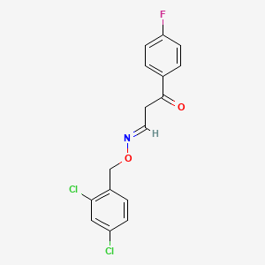 (3E)-3-{[(2,4-dichlorophenyl)methoxy]imino}-1-(4-fluorophenyl)propan-1-one