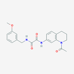 molecular formula C21H23N3O4 B2999598 N'-(1-acetyl-3,4-dihydro-2H-quinolin-7-yl)-N-[(3-methoxyphenyl)methyl]oxamide CAS No. 898424-24-3