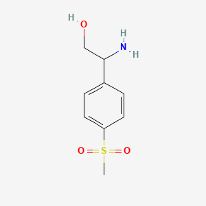 molecular formula C9H13NO3S B2999653 2-amino-2-(4-methanesulfonylphenyl)ethan-1-ol CAS No. 1270556-34-7