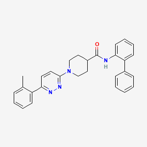 molecular formula C29H28N4O B2999701 N-([1,1'-biphenyl]-2-yl)-1-(6-(o-tolyl)pyridazin-3-yl)piperidine-4-carboxamide CAS No. 1203052-66-7